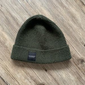Scotch & Soda forest green ribbed wool-alpaca blend beanie